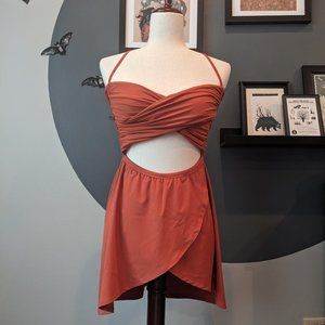 Burnt Orange Vintage Style Swimsuit - 1924 US Brand - Size M